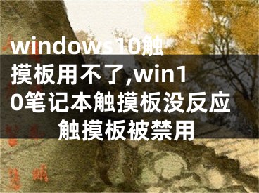 windows10觸摸板用不了,win10筆記本觸摸板沒反應(yīng)觸摸板被禁用