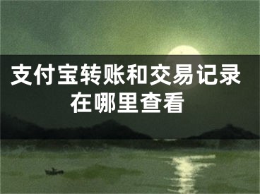 支付寶轉(zhuǎn)賬和交易記錄在哪里查看