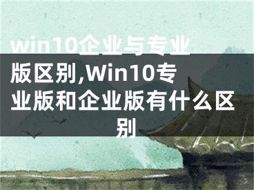 win10企業(yè)與專業(yè)版區(qū)別,Win10專業(yè)版和企業(yè)版有什么區(qū)別