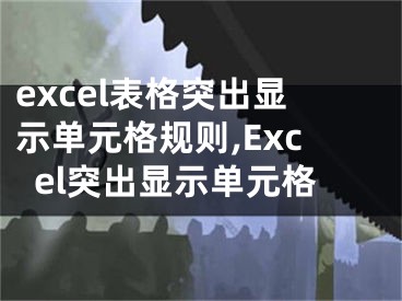 excel表格突出顯示單元格規(guī)則,Excel突出顯示單元格