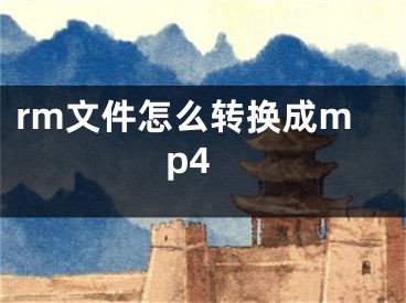 rm文件怎么轉(zhuǎn)換成mp4