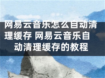 網(wǎng)易云音樂怎么自動清理緩存 網(wǎng)易云音樂自動清理緩存的教程