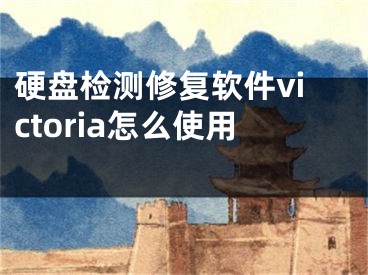 硬盤檢測(cè)修復(fù)軟件victoria怎么使用 