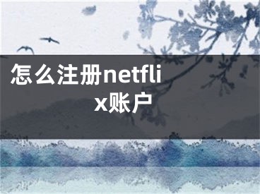 怎么注冊netflix賬戶