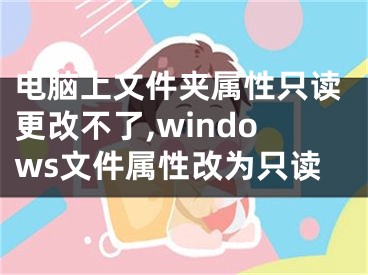 電腦上文件夾屬性只讀更改不了,windows文件屬性改為只讀