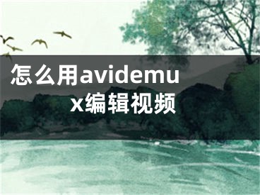 怎么用avidemux編輯視頻