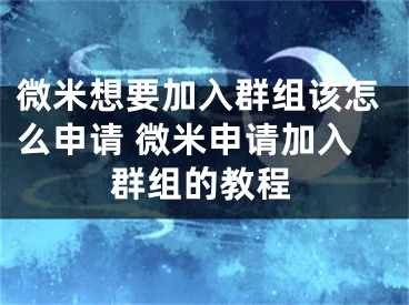 微米想要加入群組該怎么申請(qǐng) 微米申請(qǐng)加入群組的教程