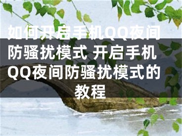 如何開啟手機QQ夜間防騷擾模式 開啟手機QQ夜間防騷擾模式的教程