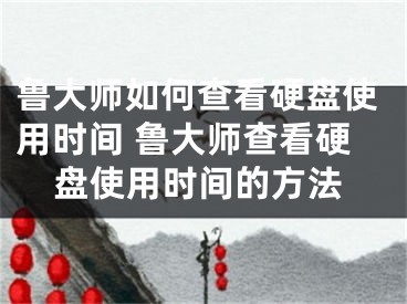 魯大師如何查看硬盤使用時間 魯大師查看硬盤使用時間的方法