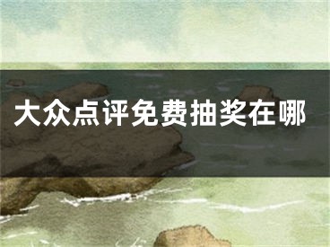 大眾點(diǎn)評(píng)免費(fèi)抽獎(jiǎng)在哪