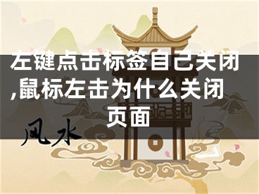 左鍵點(diǎn)擊標(biāo)簽自己關(guān)閉,鼠標(biāo)左擊為什么關(guān)閉頁面