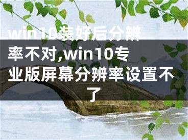 win10裝好后分辨率不對,win10專業(yè)版屏幕分辨率設(shè)置不了