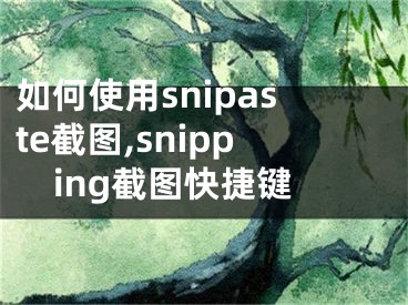 如何使用snipaste截圖,snipping截圖快捷鍵