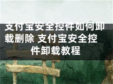 支付寶安全控件如何卸載刪除 支付寶安全控件卸載教程