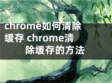 chrome如何清除緩存 chrome清除緩存的方法