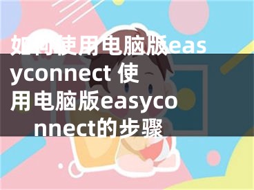 如何使用電腦版easyconnect 使用電腦版easyconnect的步驟