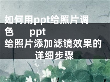 如何用ppt給照片調(diào)色      ppt給照片添加濾鏡效果的詳細(xì)步驟