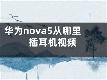 華為nova5從哪里插耳機視頻