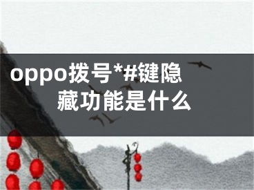 oppo撥號(hào)*#鍵隱藏功能是什么