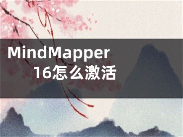 MindMapper16怎么激活 