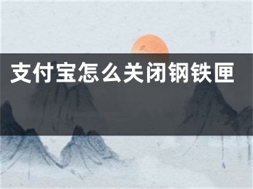 支付寶怎么關(guān)閉鋼鐵匣 