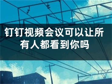 釘釘視頻會(huì)議可以讓所有人都看到你嗎