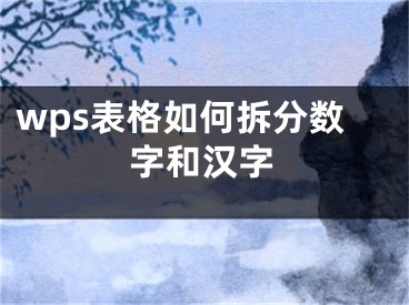 wps表格如何拆分數(shù)字和漢字