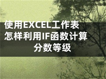 使用EXCEL工作表怎樣利用IF函數(shù)計(jì)算分?jǐn)?shù)等級(jí)