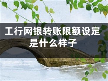 工行網(wǎng)銀轉(zhuǎn)賬限額設(shè)定是什么樣子