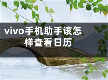 vivo手機(jī)助手該怎樣查看日歷 