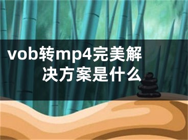 vob轉mp4完美解決方案是什么