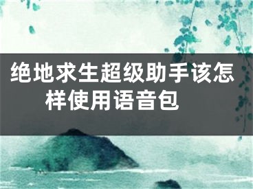 絕地求生超級助手該怎樣使用語音包 