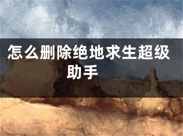 怎么刪除絕地求生超級助手 