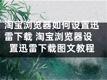 淘寶瀏覽器如何設(shè)置迅雷下載 淘寶瀏覽器設(shè)置迅雷下載圖文教程