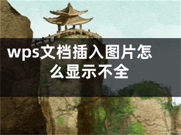 wps文檔插入圖片怎么顯示不全