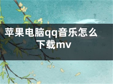 蘋果電腦qq音樂怎么下載mv