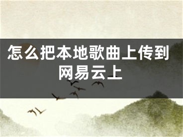 怎么把本地歌曲上傳到網(wǎng)易云上