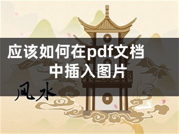 應(yīng)該如何在pdf文檔中插入圖片