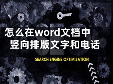 怎么在word文檔中豎向排版文字和電話