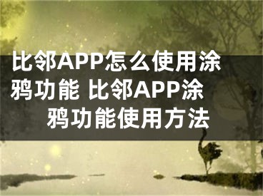 比鄰APP怎么使用涂鴉功能 比鄰APP涂鴉功能使用方法