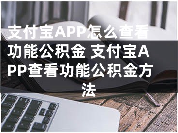 支付寶APP怎么查看功能公積金 支付寶APP查看功能公積金方法