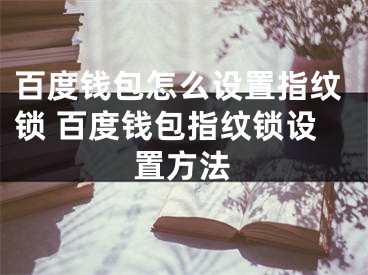 百度錢(qián)包怎么設(shè)置指紋鎖 百度錢(qián)包指紋鎖設(shè)置方法