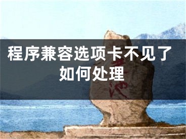 程序兼容選項(xiàng)卡不見(jiàn)了如何處理