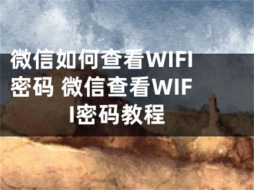 微信如何查看WIFI密碼 微信查看WIFI密碼教程