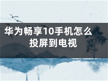 華為暢享10手機(jī)怎么投屏到電視