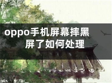 oppo手機(jī)屏幕摔黑屏了如何處理