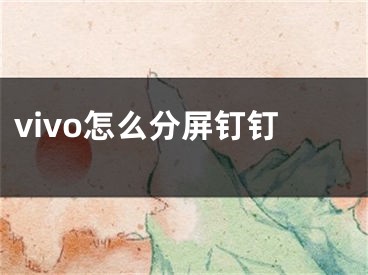 vivo怎么分屏釘釘