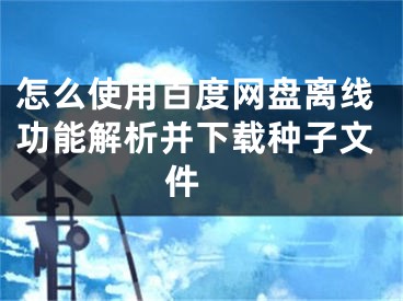 怎么使用百度網(wǎng)盤離線功能解析并下載種子文件 