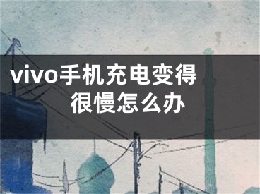 vivo手機(jī)充電變得很慢怎么辦