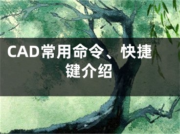 CAD常用命令、快捷鍵介紹